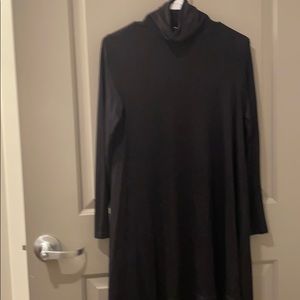 Turtle neck flare dress